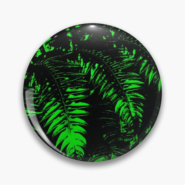 Item preview, black and green abstract pattern fern leaves designed and sold by nataliavavilina.