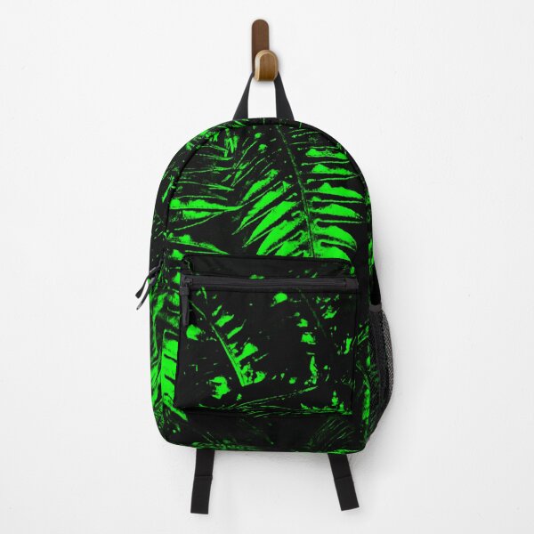 Item preview, black and green abstract pattern fern leaves designed and sold by nataliavavilina.