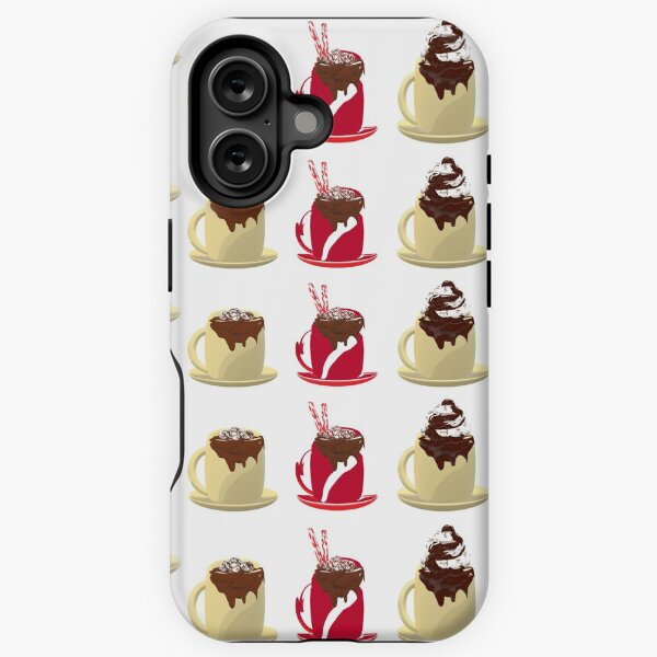 Item preview, Hot Chocolate Winter Drinks. Hot Cocoa and Hot Chocolate with Marshmallows, Peppermint Sticks and Whipped Cream. (White Background) designed and sold by ArtByLM.