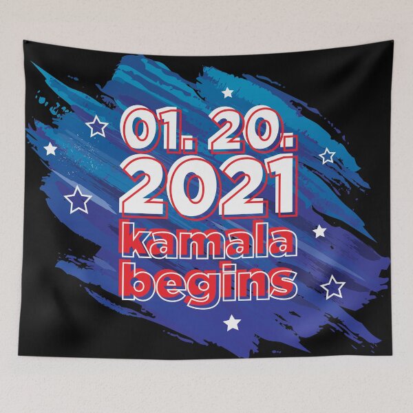 Item preview, Kamala Begins-Inauguration Day 2021 (Abstract Flag Design)  designed and sold by HeraAndKosmos.