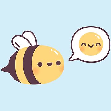 Sticker for Sale avec l'œuvre « Abeille mignonne être heureux Doodle Emoji  » de l'artiste rustydoodle | Redbubble