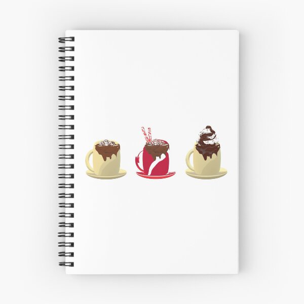 Item preview, Hot Chocolate Winter Drinks. Hot Cocoa and Hot Chocolate with Marshmallows, Peppermint Sticks and Whipped Cream. (White Background) designed and sold by ArtByLM.