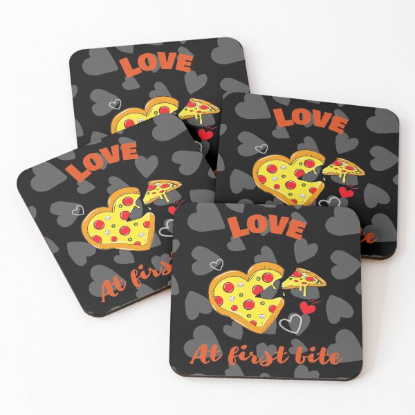 Item preview, love at first bite, pizza valentines designed and sold by helkav.