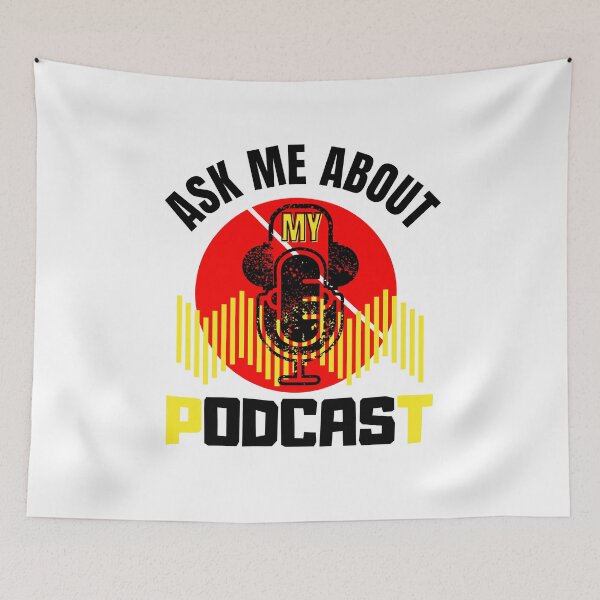 Item preview, Ask Me About My Podcast designed and sold by Vibing-Right.