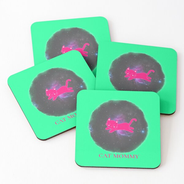 Item preview, Cat Mommy, little pink kitten in space designed and sold by tepalistings.