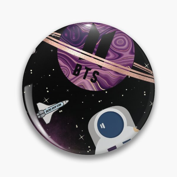 Item preview, BTS Space Logo Planet Broke Kpop Stan Army Astronaut Digital Art designed and sold by AloraDesigns.