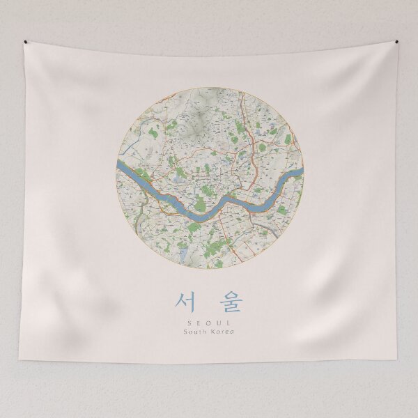 Item preview, Seoul Map Art designed and sold by Yuza Art.
