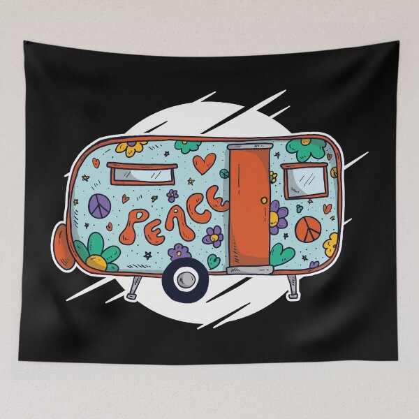 Item preview, Hippy 60s Style Peace Caravan designed and sold by TeesByMark.