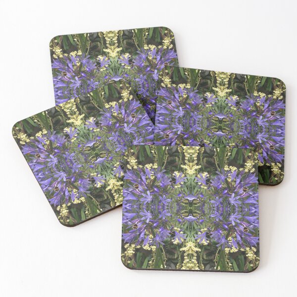 Item preview, Botanical Divine, Bumbling Bees in the Blue, Mauve and Gold - Summertime Gardens designed and sold by RoseAromas.