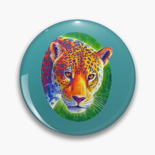 Item preview, Jaguar Light in the Rainforest Colorful Jaguar designed and sold by Ixachiart.