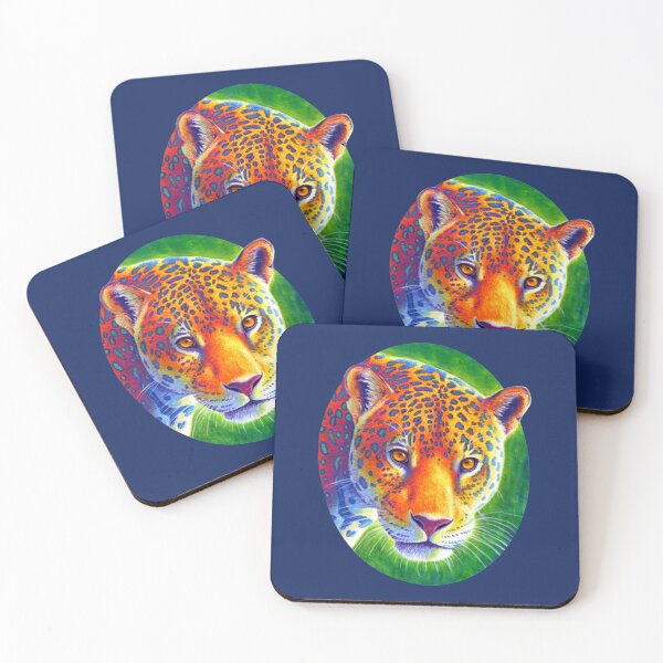 Item preview, Jaguar Light in the Rainforest Colorful Jaguar designed and sold by Ixachiart.