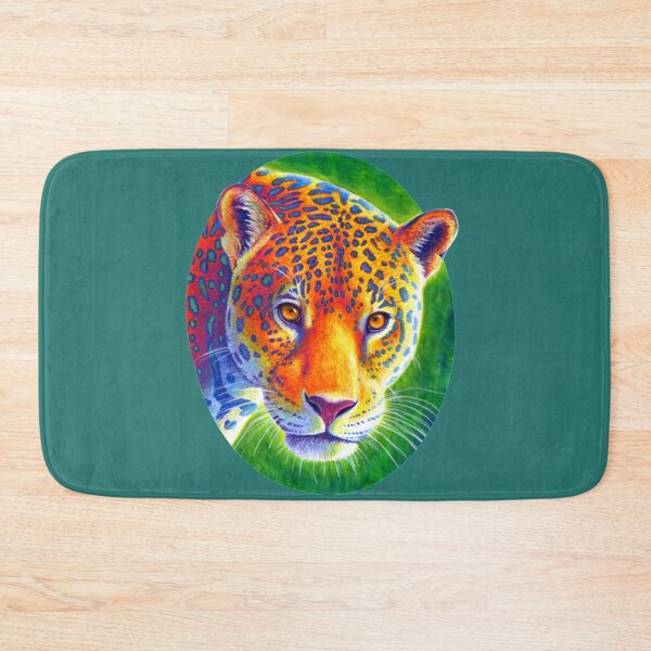 Item preview, Jaguar Light in the Rainforest Colorful Jaguar designed and sold by Ixachiart.