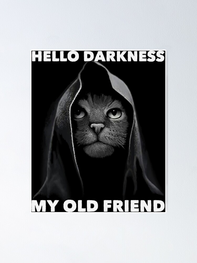 Hello Darkness My Old Friend Poster For Sale By Omachi111 Redbubble 