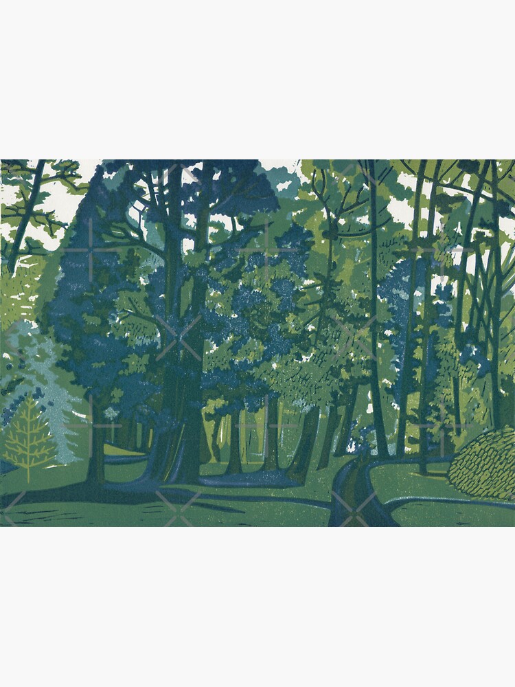 Dusk in the Gardens - Original Linocut by Francesca Whetnall by Cecca-Designs