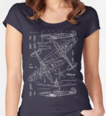 Spitfire Concept Blueprints Women's Fitted Scoop T-Shirt
