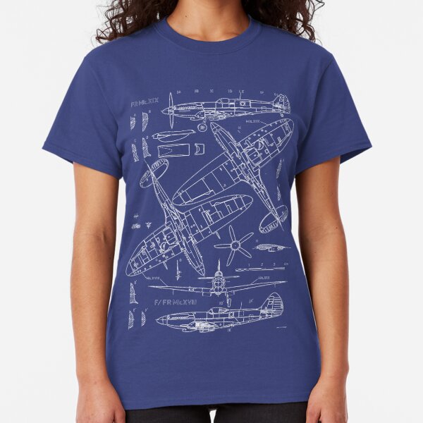 Spitfire Concept Blueprints Classic T-Shirt
