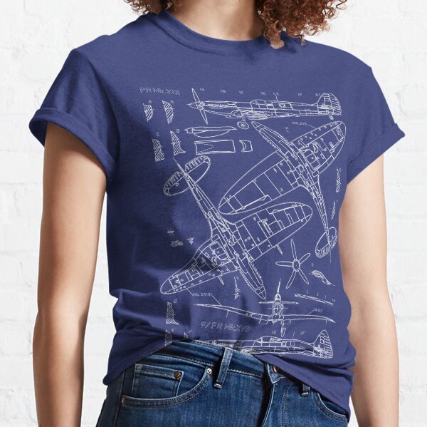 Spitfire Concept Blueprints Classic T-Shirt