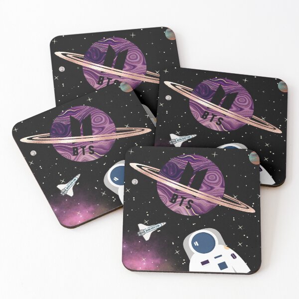 Item preview, BTS Space Logo Planet Broke Kpop Stan Army Astronaut Digital Art designed and sold by AloraDesigns.