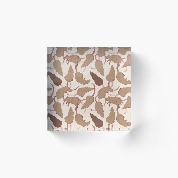 RATS PATTERN (Vanilla) Acrylic Block