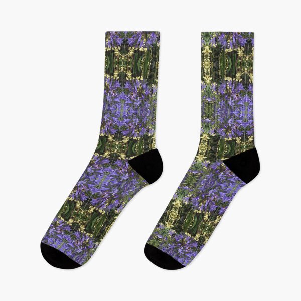 Item preview, Botanical Divine, Bumbling Bees in the Blue, Mauve and Gold - Summertime Gardens designed and sold by RoseAromas.