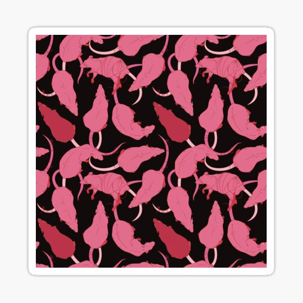 RATS PATTERN (Black Cherry) Sticker