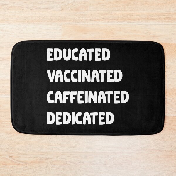 Item preview, Educated Vaccinated Caffeinated Dedicated Retro designed and sold by ContreiDesign.