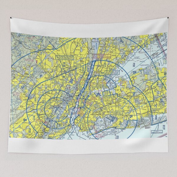 Item preview, New York sectional pilot navigation map designed and sold by Aviation Tees.