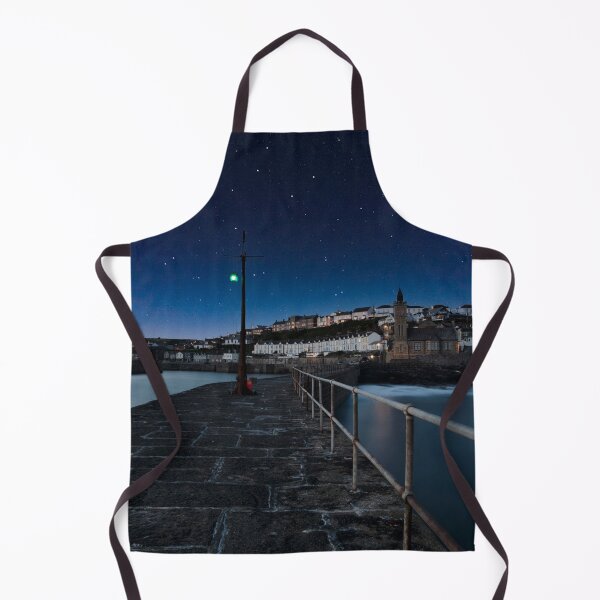 Item preview, Porthleven Cornwall Harbour starry night designed and sold by kathleenjean.