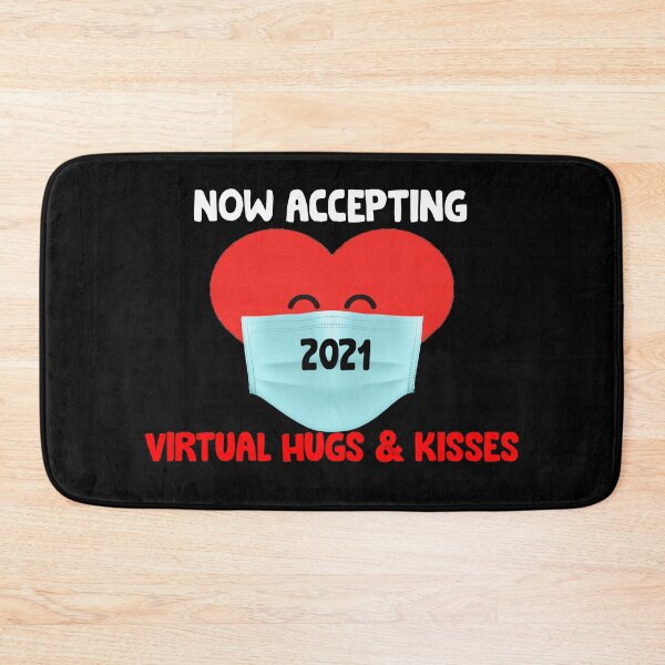 Item preview, Now Accepting Virtual Hugs & Kisses Valentine Day Heart Mask Gifts designed and sold by ContreiDesign.