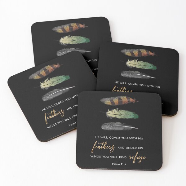 Item preview, Minimalist Bible Verse - Psalm 91:4 designed and sold by KA DESIGNS.