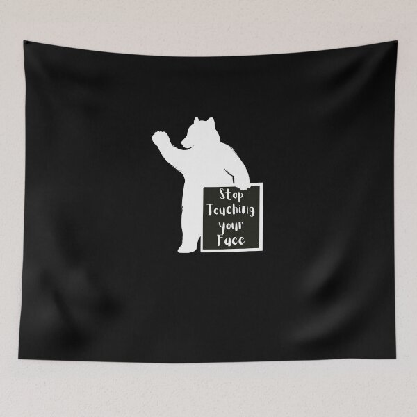Item preview, Oso - Deja de tocarte la cara Negro designed and sold by bdoraz.