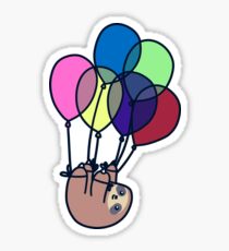 Sloth Floating Away Sticker