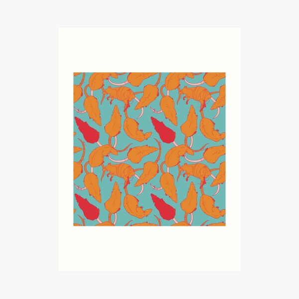 RATS PATTERN (Citrus) Art Print