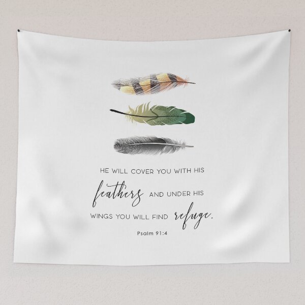 Item preview, Minimalist Bible Verse - Psalm 91:4 designed and sold by KA DESIGNS.