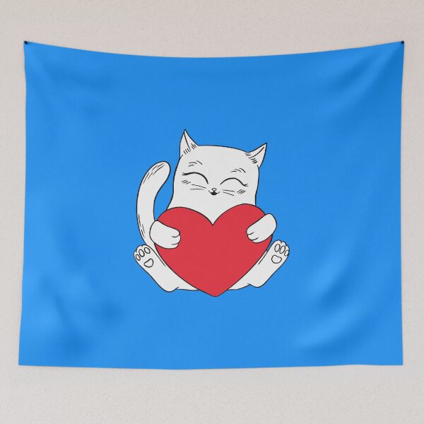 Item preview, Kitten Holding Heart designed and sold by Piztees.