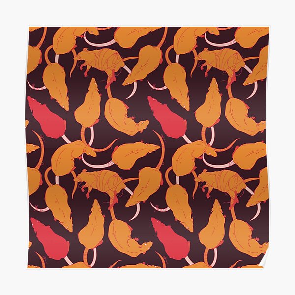 RATS PATTERN (Blood Orange) Poster