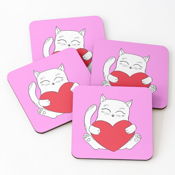 Item preview, Kitten Holding Heart Valentines Day designed and sold by Piztees.