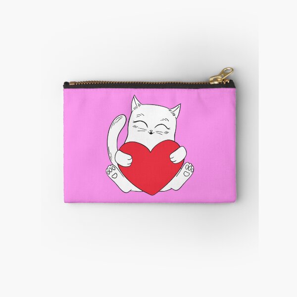Item preview, Kitten Holding Heart Valentines Day designed and sold by Piztees.