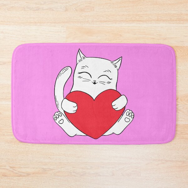 Item preview, Kitten Holding Heart Valentines Day designed and sold by Piztees.