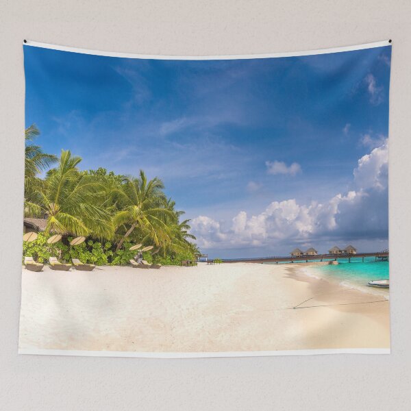 Item preview, Bungalows In Tropical Maldives Island Landscape designed and sold by JTS STORE.