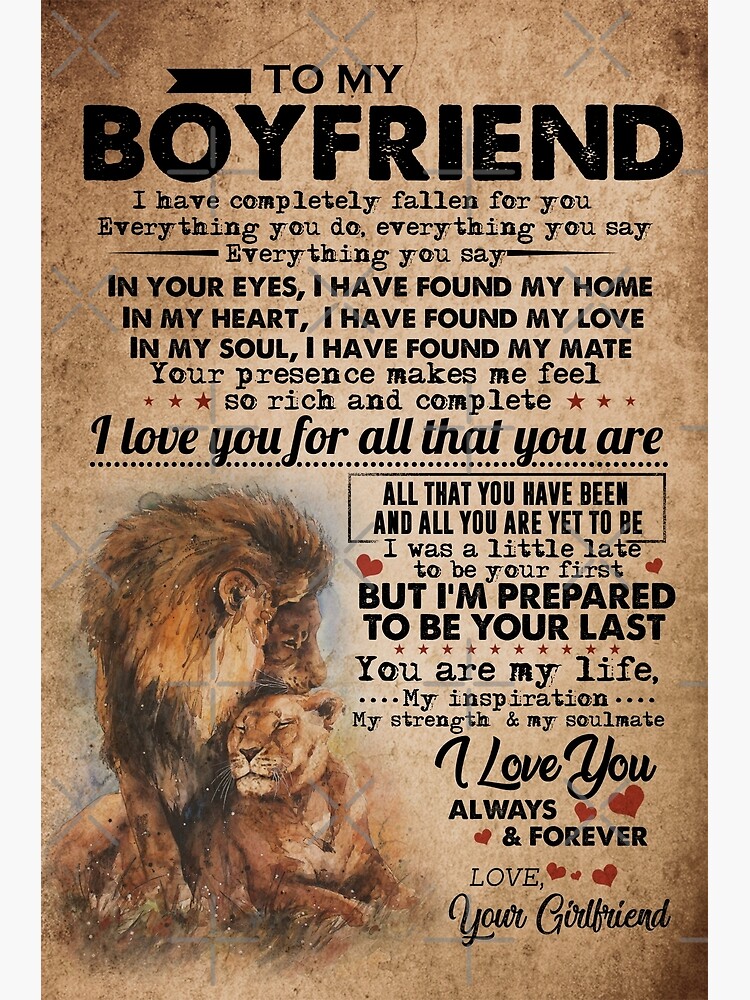 Tarjetas de felicitación «Regalo para novio - Te amo por todo lo que eres -  Eres mi vida - Pareja de leones» de LarsDesign237 | Redbubble