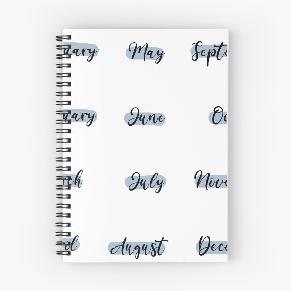 Item preview, Bujo journal calendar months blue stickersheet designed and sold by Between Clouds.