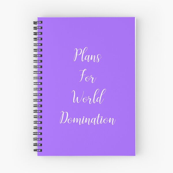Item preview, Plans For World Domination Purple Notebook designed and sold by noisyfish.
