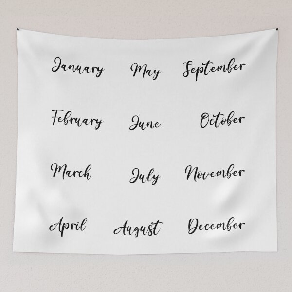 Item preview, Copy of Bujo journal calendar months text stickersheet designed and sold by Between Clouds.