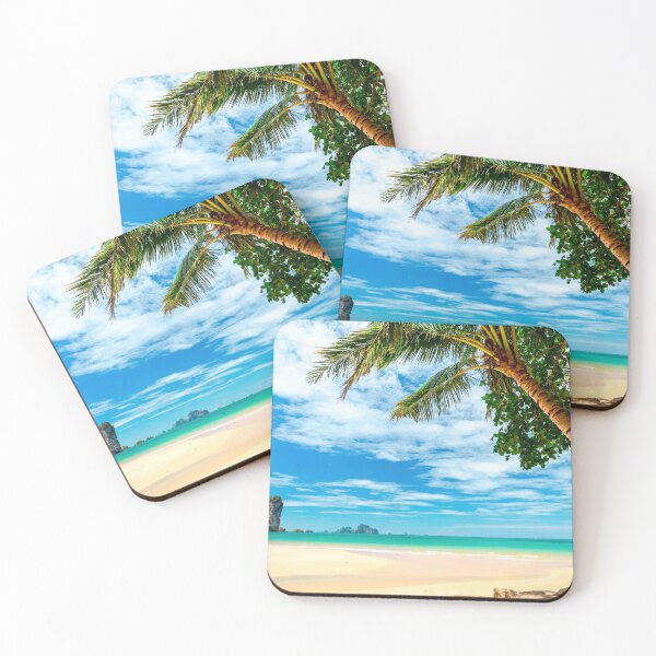 Item preview, Palm Trees On Tropical Beach Landscape designed and sold by JTS STORE.
