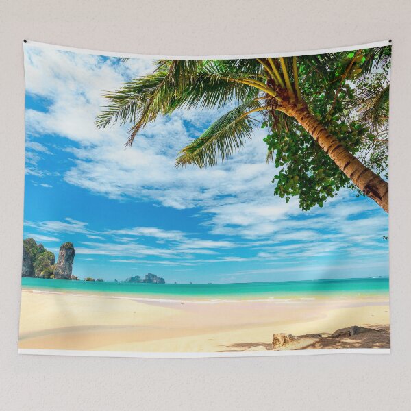 Item preview, Palm Trees On Tropical Beach Landscape designed and sold by JTS STORE.