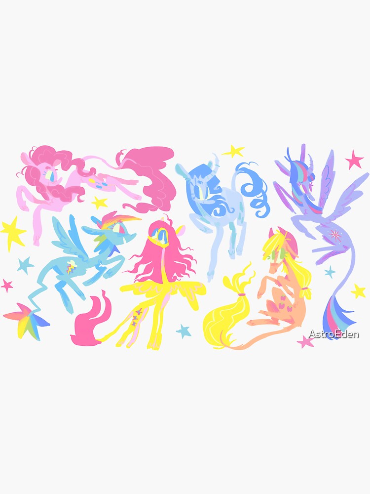 My Little Pony Group Sticker - Elements of Harmony by AstroEden