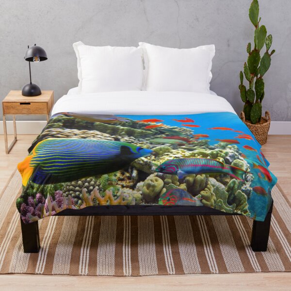 Item preview, Coral reef with fire coral in tropical sea-underwater designed and sold by wisamart.