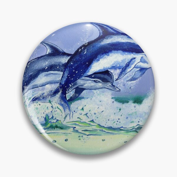 Item preview, Dolphins Diving in Waves designed and sold by MaryAnneHarding.