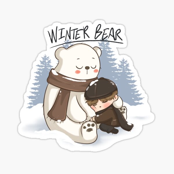 Winter Bear Taehyung Stickers Redbubble